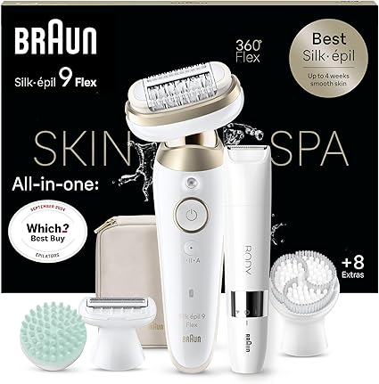 Braun Silk-épil 9 Flex SkinSpa All-in-One Kit épilateur pour femme